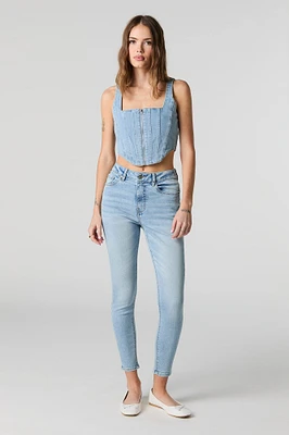 Light Wash High Rise Skinny Jean