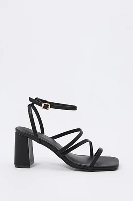 Strappy Open Toe Block Heel