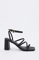Strappy Open Toe Block Heel