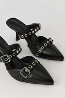Mules à bout pointu avec boucle