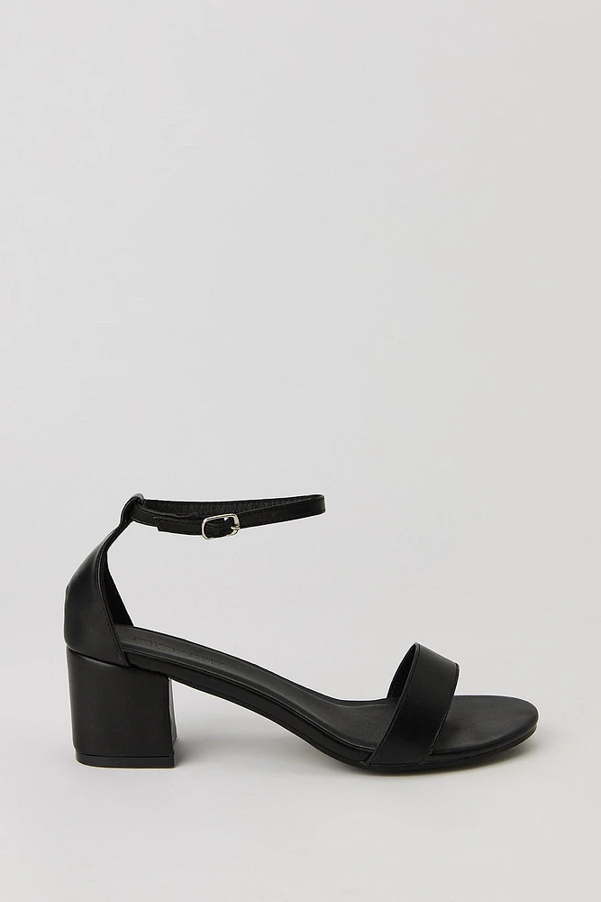 Ankle Strap Block Heel Sandal