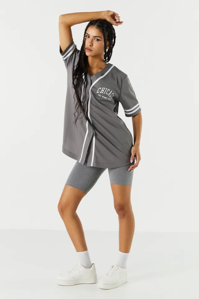 Stitches Ladies Los Angeles 24 Graphic Button-Up Baseball Jersey