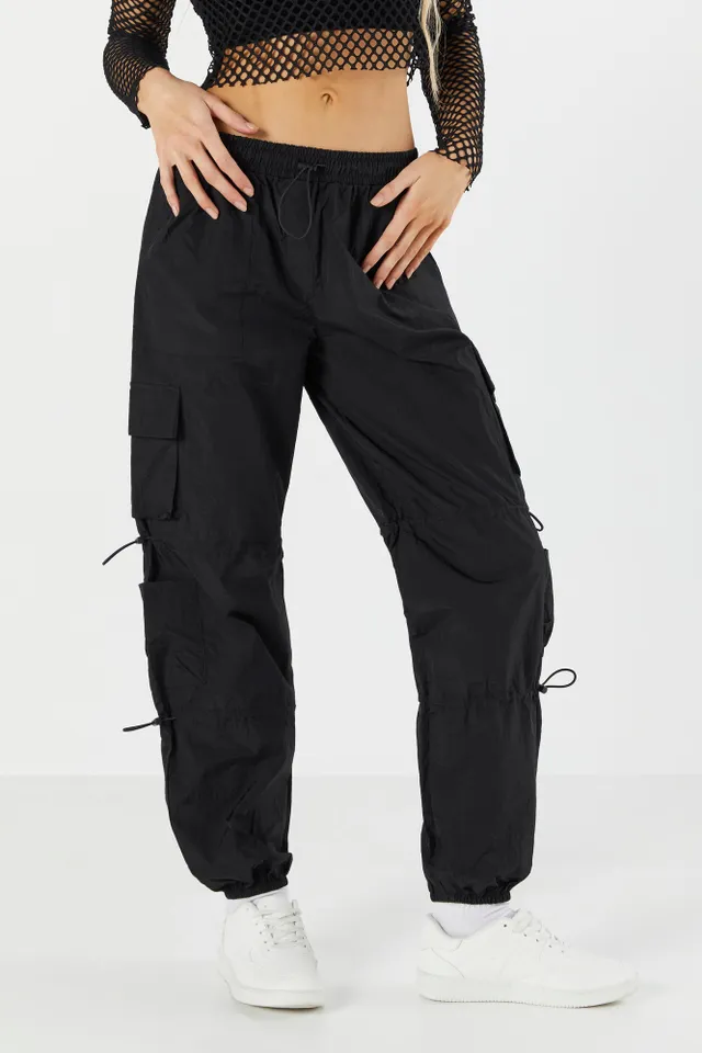 Noisy May cargo pants with pocket details in sage