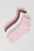 Solid Quarter Socks (5 Pack)