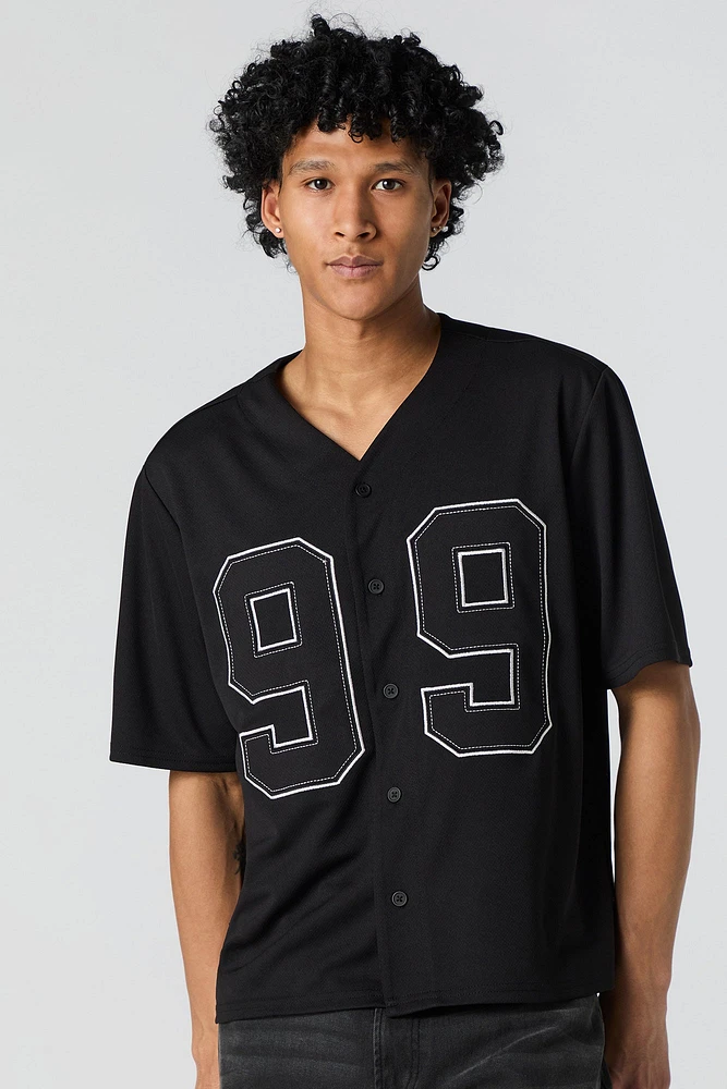 99 Embroidered Mesh Baseball Jersey