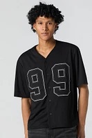 99 Embroidered Mesh Baseball Jersey