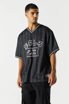 Mens Tokyo Graphic Colourblock Baseball Jersey