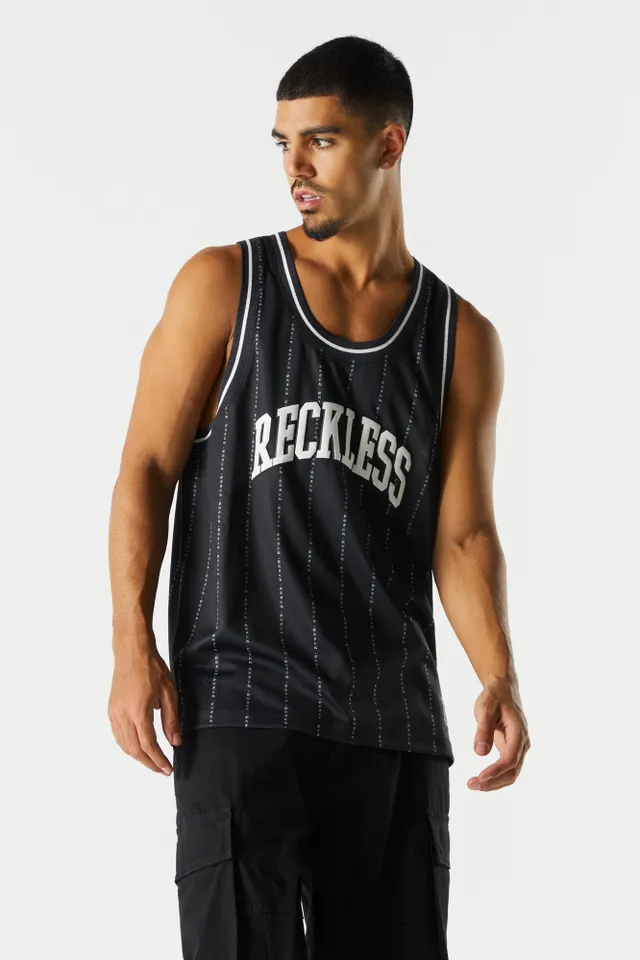 Urban Planet Boys Reckless Basketball Jersey Top | Black | XS (5/6)