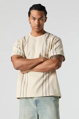 T-shirt rayé textur