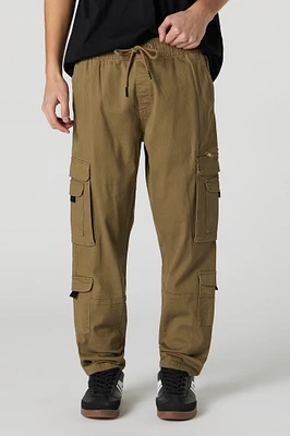 Pantalon cargo avec poches multiples et taille coulissante
