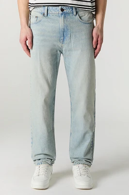 Light Wash Rigid Straight Leg Jean