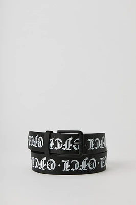Ceinture en similicuir avec texte Gothic