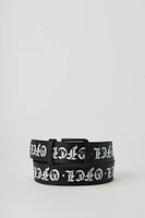 Ceinture en similicuir avec texte Gothic