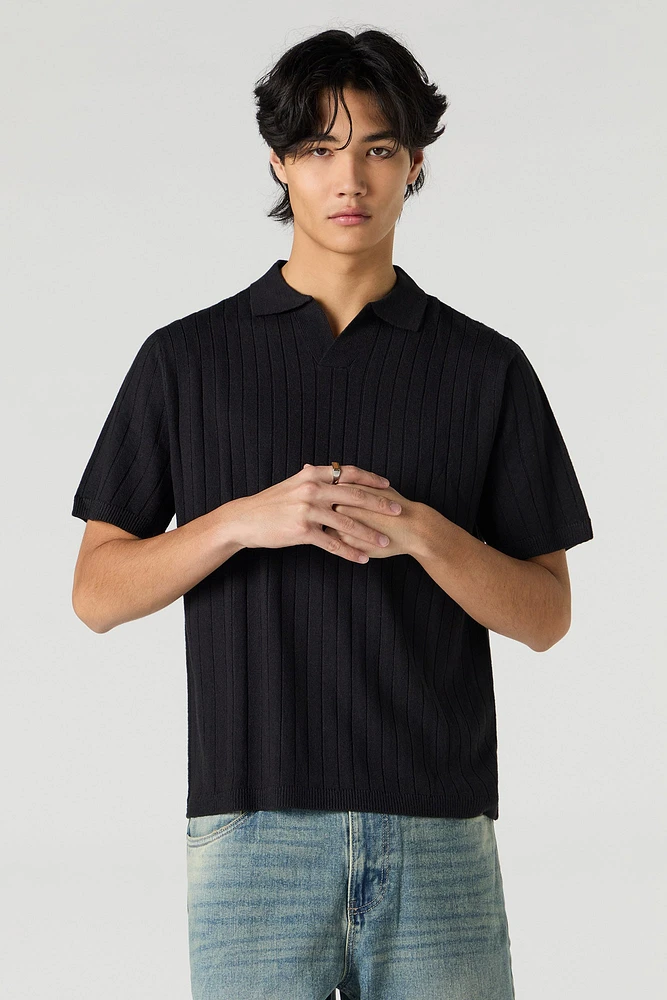 Wide Ribbed Polo