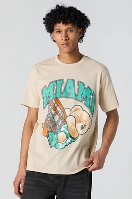 T-shirt à imprimé Miami Basketball Bear