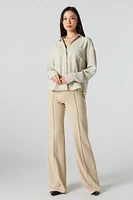 Flowy Long Sleeve Button-Up Top