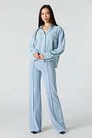 Flowy Long Sleeve Button-Up Top
