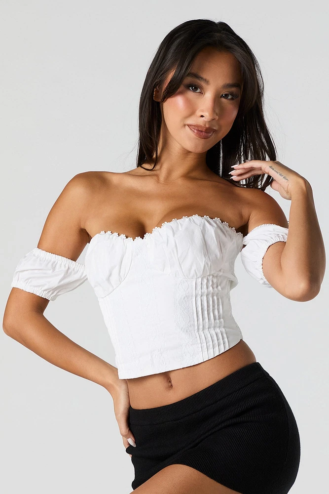 Sweetheart Off Shoulder Crop Top