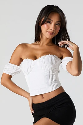 Sweetheart Off Shoulder Crop Top