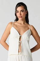Camisole volantée avec attache