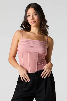 Maillot en filet à col châle