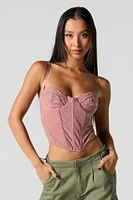 Corset en dentelle fleurie
