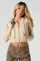 Knit Zip-Up Hoodie