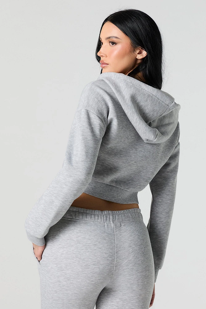 Zip-Up Crop Hoodie