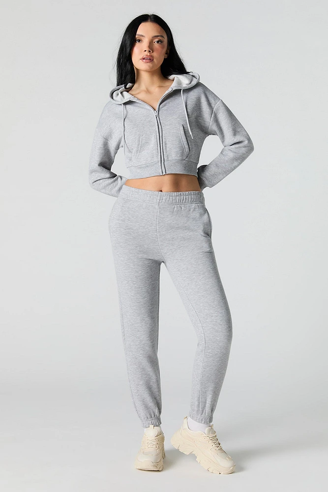Zip-Up Crop Hoodie
