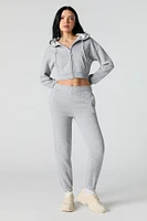 Zip-Up Crop Hoodie