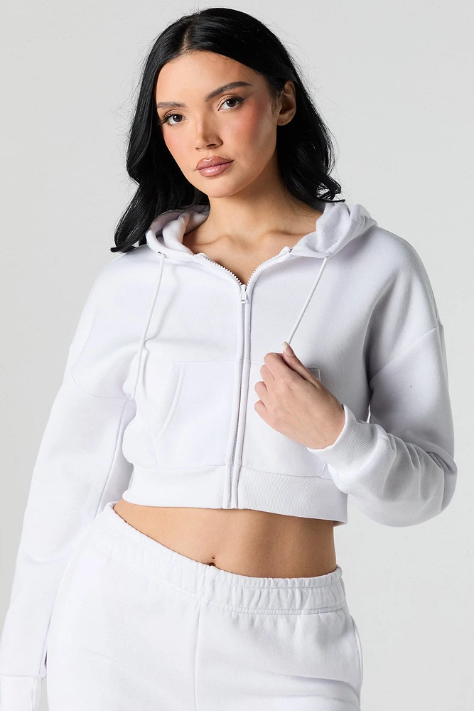 Zip-Up Crop Hoodie