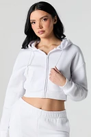 Zip-Up Crop Hoodie