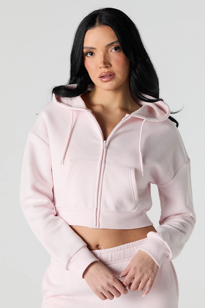 Zip-Up Crop Hoodie