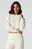 Cropped Fleece Sweatshirt