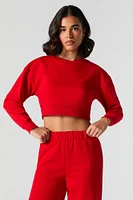 Cropped Fleece Sweatshirt