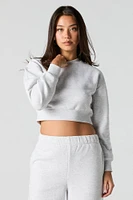 Fleece Cropped Sweatshirt