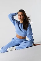 Fleece Cropped Sweatshirt