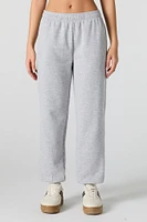 Solid Fleece Cuffed Jogger