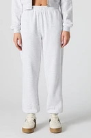 Solid Fleece Cuffed Jogger