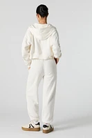 Solid Fleece Cuffed Jogger