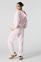 Solid Fleece Cuffed Jogger