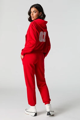 Jogger en molleton avec revers