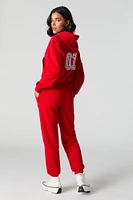 Jogger en molleton avec revers