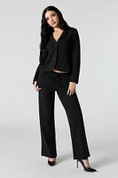 Drawstring Wide Leg Dress Pant