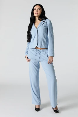 Drawstring Wide Leg Dress Pant
