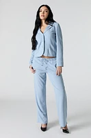Drawstring Wide Leg Dress Pant