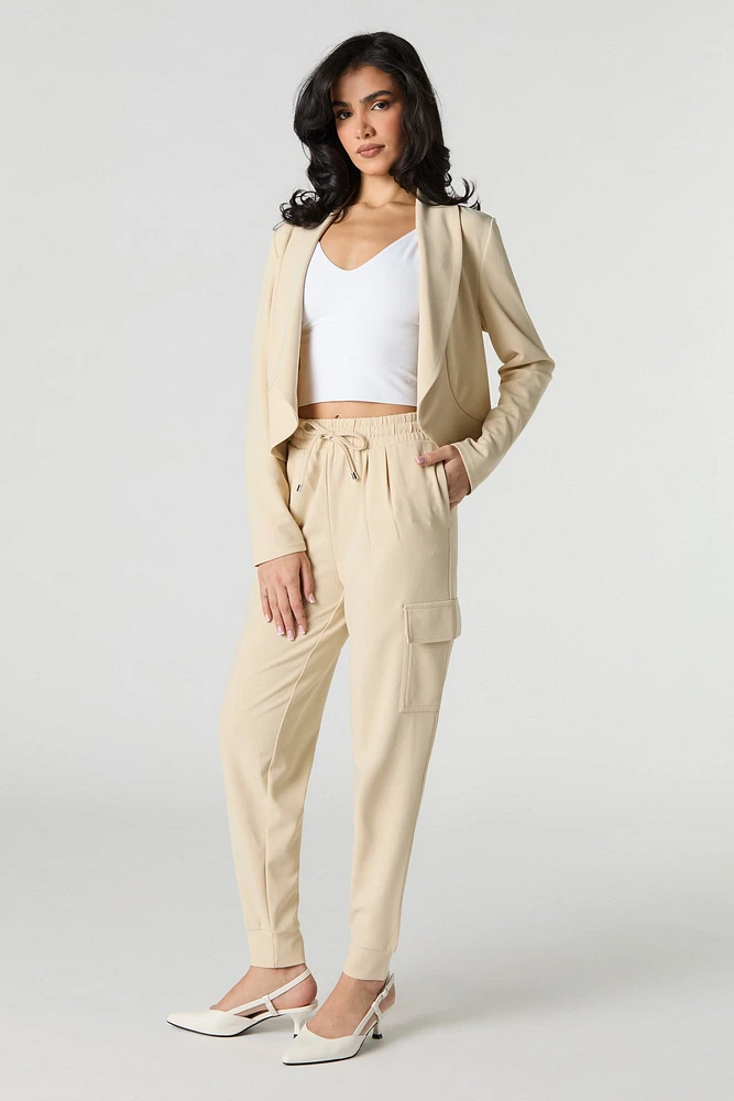 Crepe Drawstring Dress Jogger