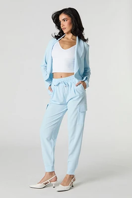 Crepe Drawstring Dress Jogger