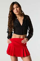 Pleated Mini Skort
