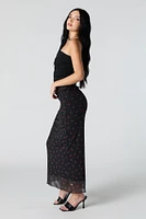 Jupe midi en filet
